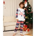 thumbnail image 5 of WIBACKER Kids Merry Christmas Pajamas Long Sleeve Holiday Pjs Set Toddler Boys Girls Xmas Snowflake Reindeer Jammies 2-14 Years, 5 of 6