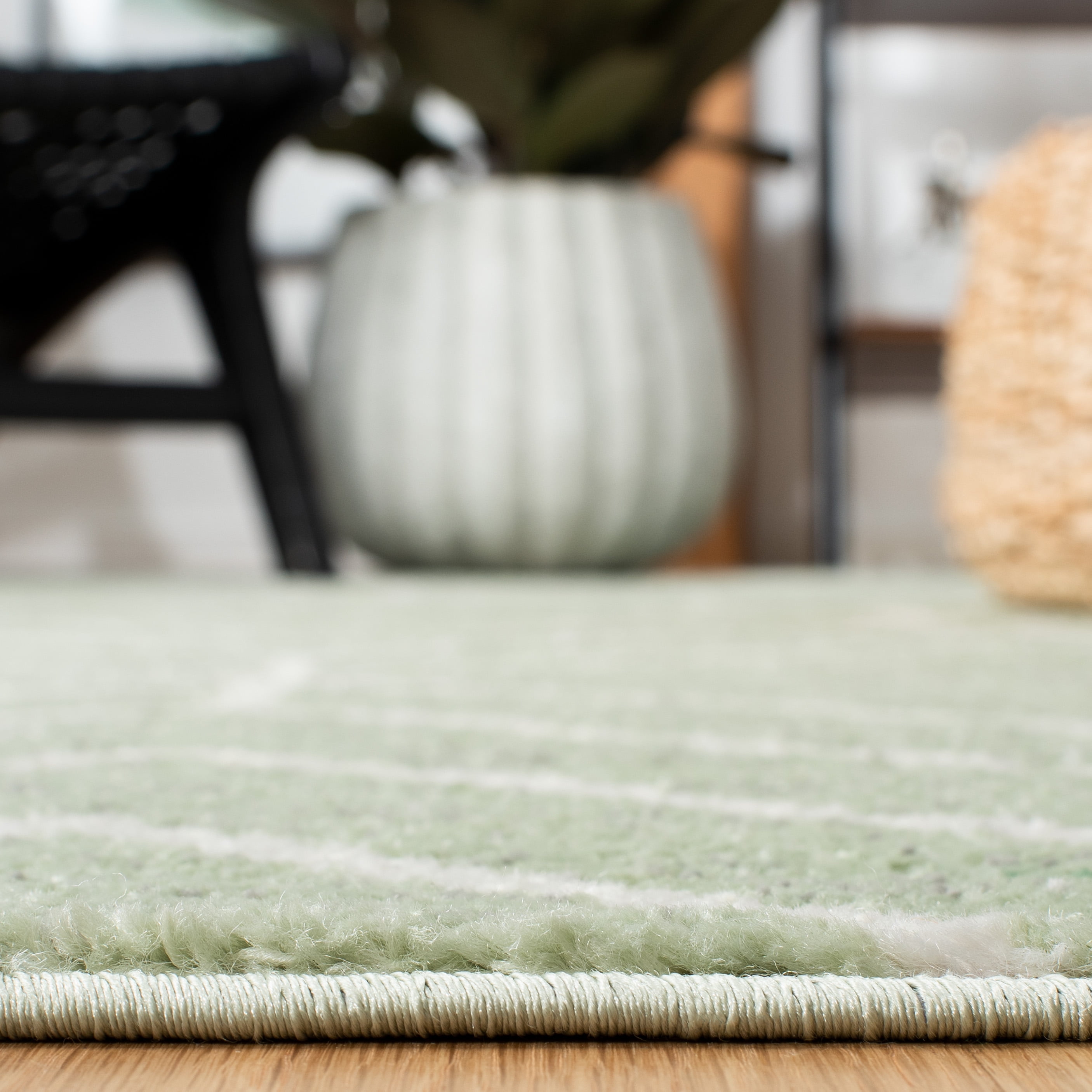 Safavieh Adirondack Caitriona Geometric Squares Runner Rug, Sage/Ivory, 2'6" x 20'