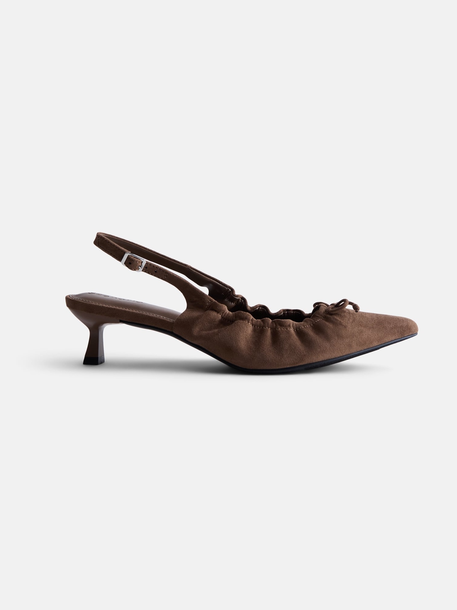Scenario Women's Scrunch Slingback Kitten Heels