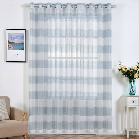window drapery efavormart grommet x108 sheer stripe curtain linen faux panels treatment decoration dialog displays option button additional opens zoom