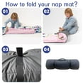 thumbnail image 5 of KAINSY Customized Toddler Nap Mat, Nap Sacks for Infant Child, Baby Butterfly Nap Mats with Pillow Blanket, Personalized Name Nap Mats for Preschool Kindergarten Girls, Easy Roll Up, 5 of 8
