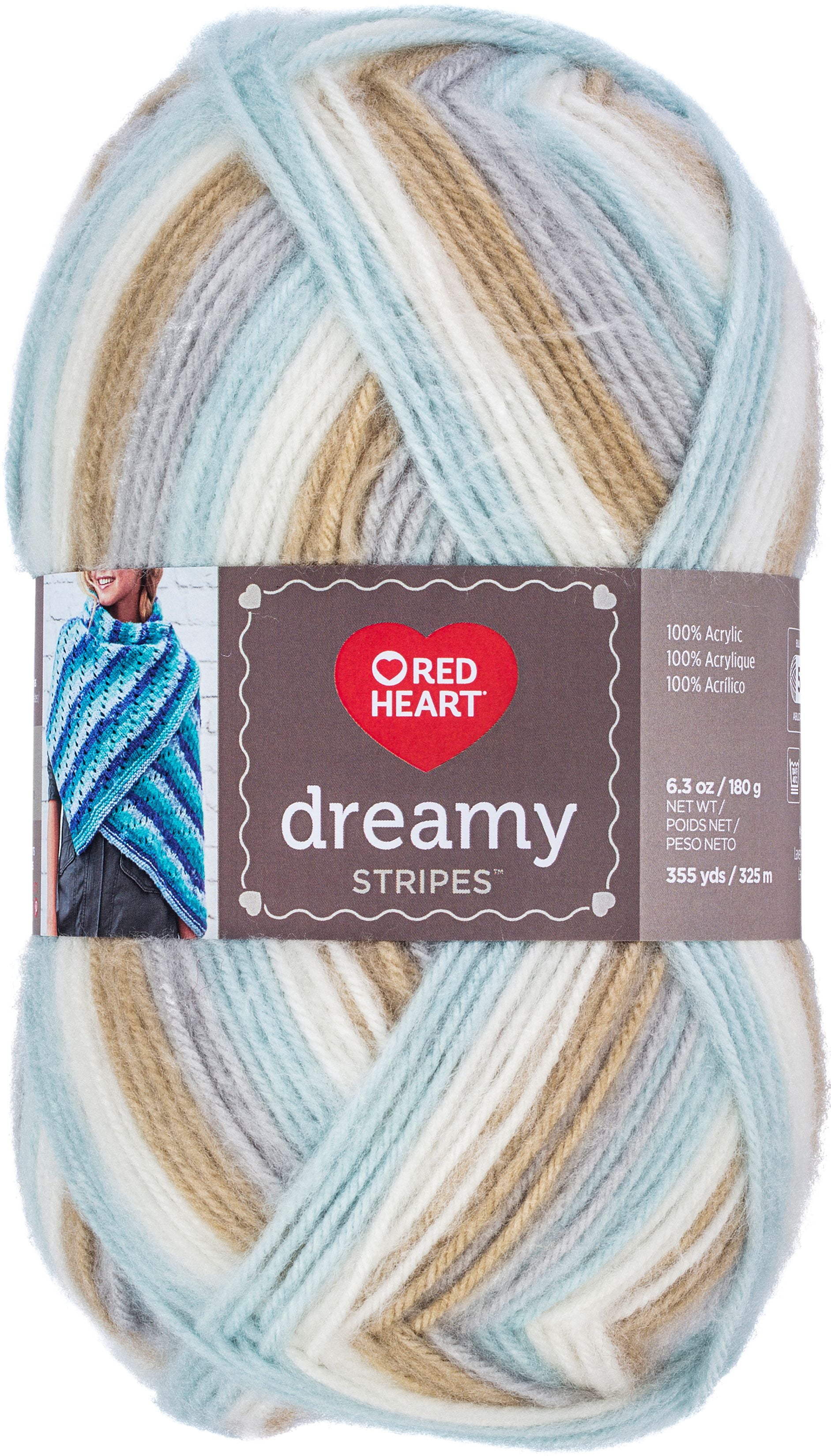 Red Heart Dreamy Stripes, Calm Breeze Yarn