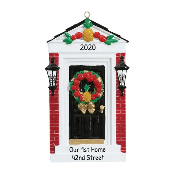 Ornaments by Elves Personalized Colonial Door Ornament Holiday Keepsake Christmas Decorations 0.25lbs