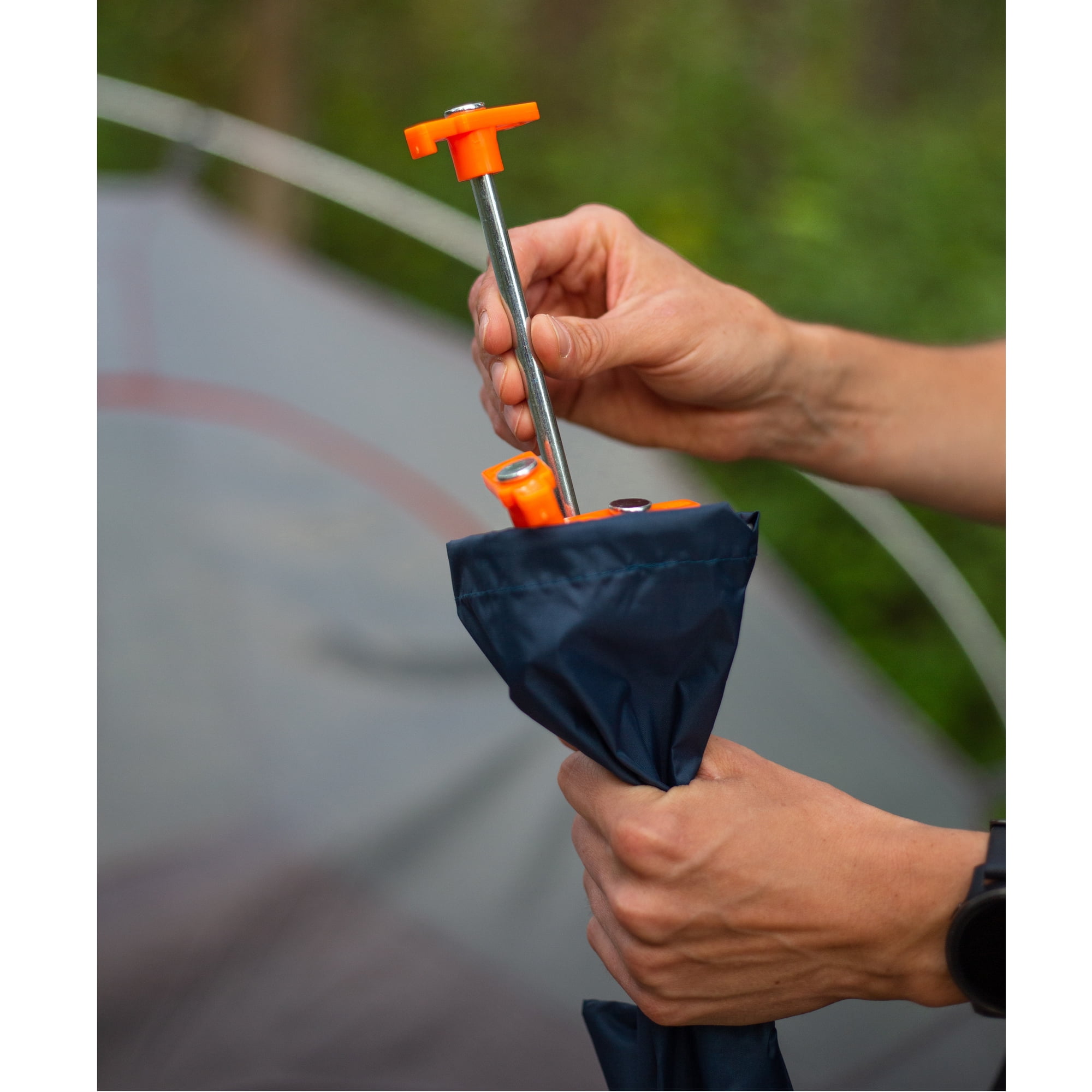 Coghlan's 10" Steel Nail Pegs,  Tent Stake For Hard Ground