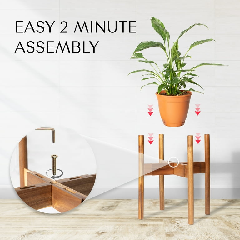 RainbleLand Indoor Plant Stand - Adjustable Tall Plant Stand - Indoor Planter Stand - Mid Century Modern Plant Stands Indoor RainbleLand Indoor Plant Stand - Adjustable Tall Plant Stand - Indoor Planter Stand - Mid Century Modern Plant Stands Indoor