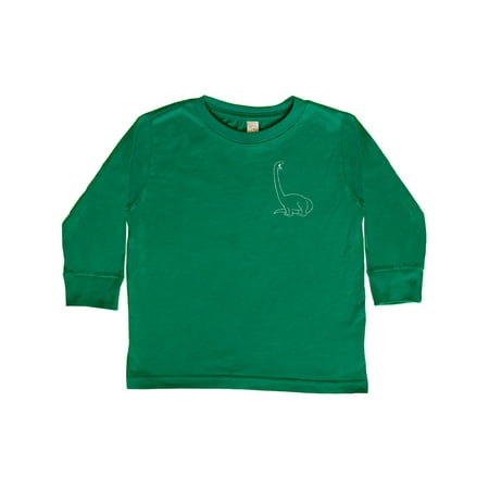 

Inktastic Pocket Dino Roaring Brontosaurus Gift Toddler Boy or Toddler Girl Long Sleeve T-Shirt