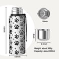 thumbnail image 7 of 20 Oz Grey Dog Paw Footprint Coffee Tumbler Double Wall Insulated Stainless Steel Water Bottle | Metal Reusable Thermoses Flask with Cup Cap | Leak & Sweat Proof with Anti-Dust Lid, 7 of 7