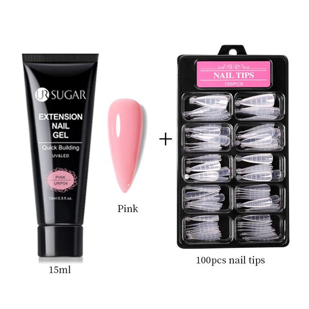 UR SUGAR-Kit de extensiones de uñas de 15ml, Gel duro de construcción rápida, acrílico, cristal blanco, esmalte de uñas Nude, juego de Gel UV para construcción