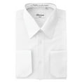 thumbnail image 2 of BERLIONI MEN'S CONVERTIBLE CUFF SOLID DRESS SHIRT-SNOW WHITE-S sleeve 32/33, 2 of 2