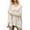 Beige, variant on Virmaxy Sweaters For Women Solid Color Tunic Knitted Sweater V Neck Long Sleeve Loose Fit Sexual Jumper Tops Casual Fall Winter Outfits Sweaters Tops Gray XS