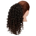 thumbnail image 2 of DODOING 14 Inch Curly Pony Hair Afro Synthetic Ponytail Extension Clip in Colored Hair Extensions, 2 of 8