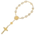 thumbnail image 3 of BRIGHTFUFU Colgante de Rosario para coche, adorno colgante, pulsera de Rosario, accesorio para espejo retrovisor de coche cruzado, 3 of 8
