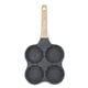 thumbnail image 1 of Sartén de aluminio para 4 tazas, sartén antiadherente para huevos, sartén para panqueques, mango de madera fácil de limpiar para estufa de gas, utensilios de cocina de inducción, versión sonriente, 1 of 10