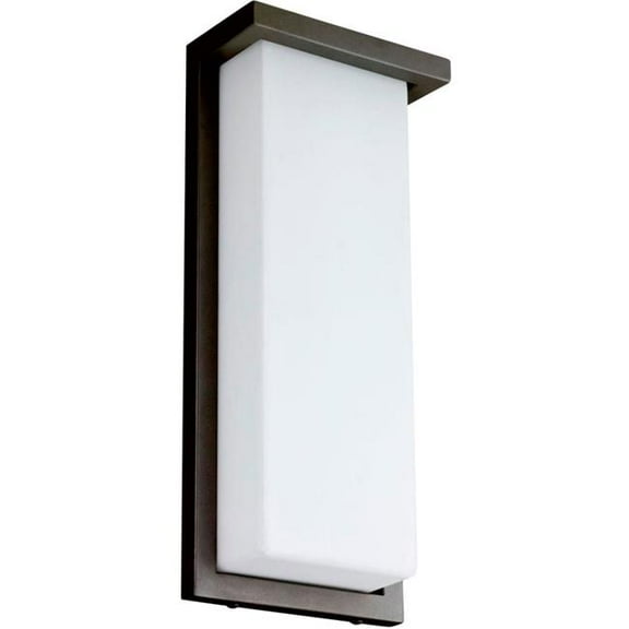 Sunshine Lighting B3137954 20W 1100 Lumen 80 CRI 14 in. LED Modern Wall Sconce Fixture, Black & White