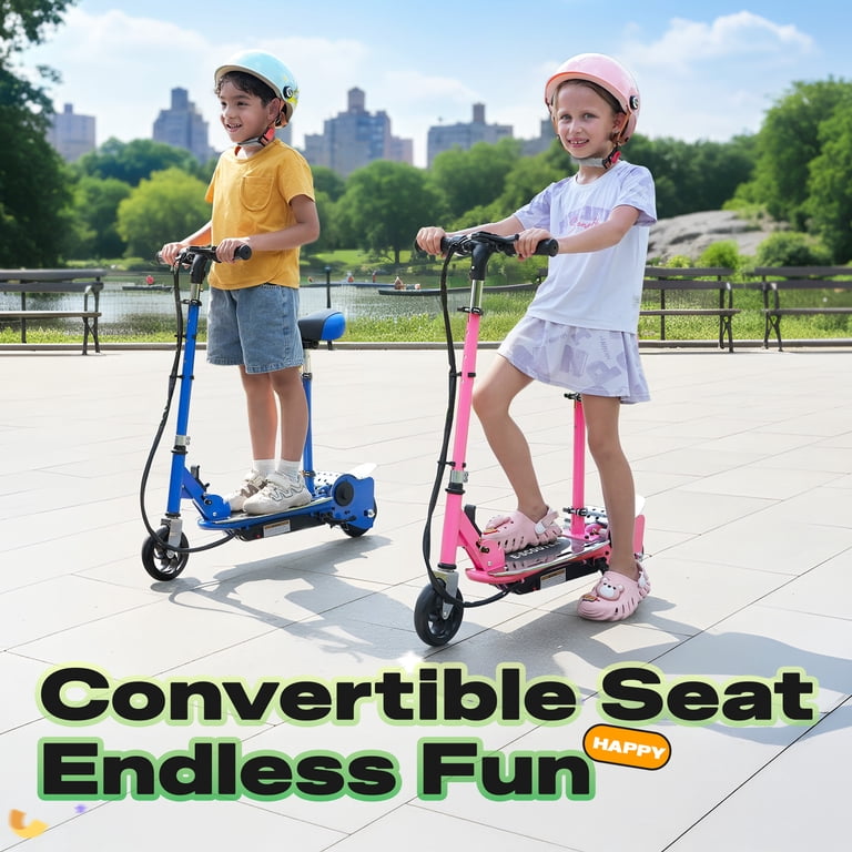 Zupapa, Electric Scooter with Removable Seat, 10MPH Max, Pink