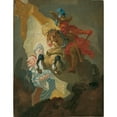 thumbnail image 2 of Joseph Winterhalder the younger 12x14 Gold Ornate Wood Frame and Double Matted Museum Art Print Titled - Riding General (1765), 2 of 4