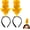Yellow, variant on Arrows Headband | 2PCS Light Up Arrows Headband for Short People | Funny Arrowhead Headwear Photo Props | Personalized Symbol