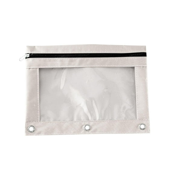 Chmadoxn Office & Stationery Three-hole Cloth Pencil Case Dan Layer Mesh Large Capacity Zipper a pouch