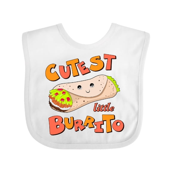 Inktastic Cutest Little Burrito Boys or Girls Baby Bib