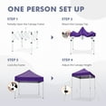 thumbnail image 6 of INTER HUT 5x5 Outdoor Pop up Canopy Gazebo, Instant Easy Set up Outdoor Canopy Commercial Fair Shelter, Purple, 6 of 9