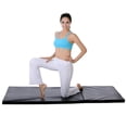 thumbnail image 1 of Colchoneta de ejercicio plegable de tres pliegues Gimnasio en hogar Espuma suave de transporte Grueso para estirar , negro, 1 of 7