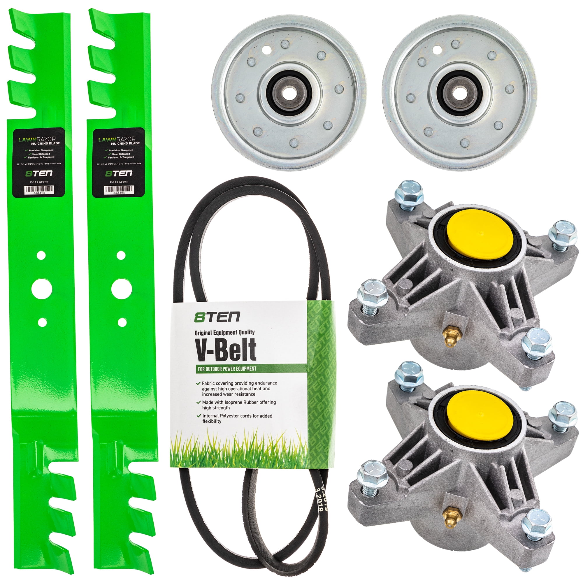8TEN Blade Spindle Belt Idler Kit for MTD Cub Cadet 42 inch GT2542