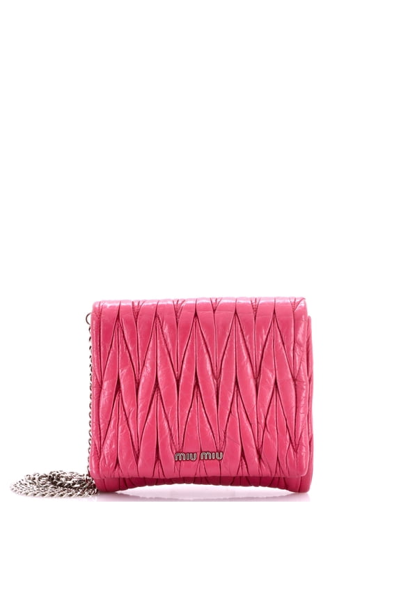 Pre-Owned Flap Crossbody Bag Matelasse Leather Small By Rebag