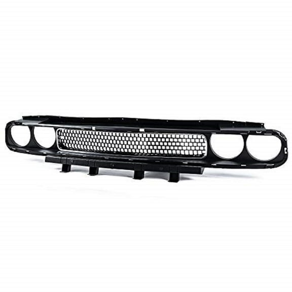 PIT66 Upper Grille Assembly Fit for 08-14 Dodge Challenger Black, Molding Grill Insert Trim