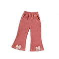 thumbnail image 5 of ZVAVZ Girls Corduroy Flare Pants Fall Winter Bell Bottoms Trousers with Pockets High Waisted Bell Bottoms Cute Pants Pink 5-6Years, 5 of 10