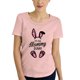thumbnail image 2 of Gibobby Playera de Manga Corta con Cuello Redondo Conejo Pascua Estampado suelto Camiseta corta Tema festivo Manga corta(Rosa,M), 2 of 4