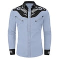 thumbnail image 4 of FYDUU Fashion Boys Shirts Western Cowboy Shirt Long Sleeve Button Down Shirts Fashion Casual Tops For Kids Holiday Party Outfit 10-11 Years, 4 of 4