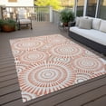 thumbnail image 6 of Addison Rugs Chantille Indoor/Outdoor Transitional Circles Coral Washable Rectangle Rug, 3' x 5', 6 of 6