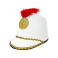 thumbnail image 3 of Vintage Military Style Marching Band Hat – Classic Dress Up Cap for Men and Women in One Size, Retro cosp^lay Headwear with Feather Plume, 3 of 3