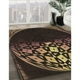 thumbnail image 3 of Ahgly Company Machine Washable Indoor Round Transitional Sienna Brown Area Rugs, 8' Round, 3 of 7
