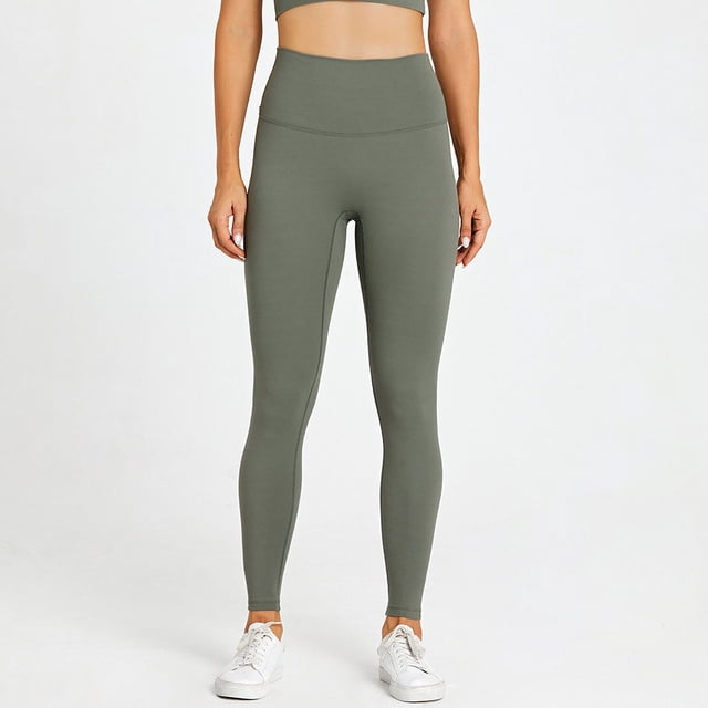 Pantalones de yoga desnudos para mujer, línea No Embarrassment, cintura alta, levantamiento de cadera, leggings ajustados, pantalones deportivos de fitness
