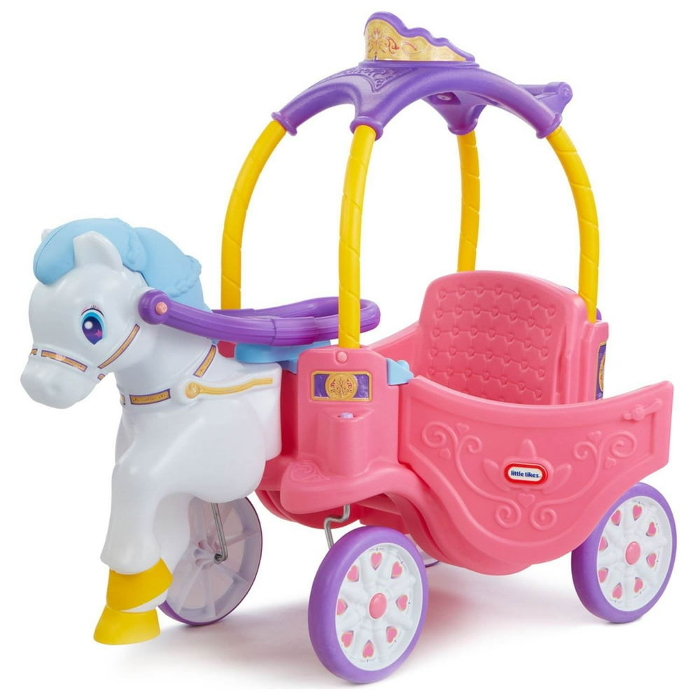 Little Tikes Princess Horse & Carriage, Kids RideOn Toy