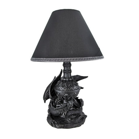 `Draco Awakens` Lying Dragon Lamp, 20 in. Tall, 12 1/2 in. shade...