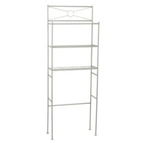 Zenna Home 64.6 in. H x 23.6 in. W x 10.37 in. L Satin Nickel Silver Space Saver