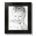 thumbnail image 2 of ArtToFrames 8" x 11" Honors Black with Silver Picture Frame, 8.5x11 inch Black Wood Poster Frame (WOM-5157), 5 Pack, 2 of 7