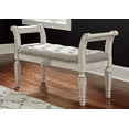 thumbnail image 5 of Ashley Realyn Tufted Bench with Scrolled Arm in Antique White, 5 of 5