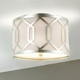 thumbnail image 5 of JONATHAN Y Hex 2-Light 12.5" Metal LED Flush Mount, Chrome, 5 of 8