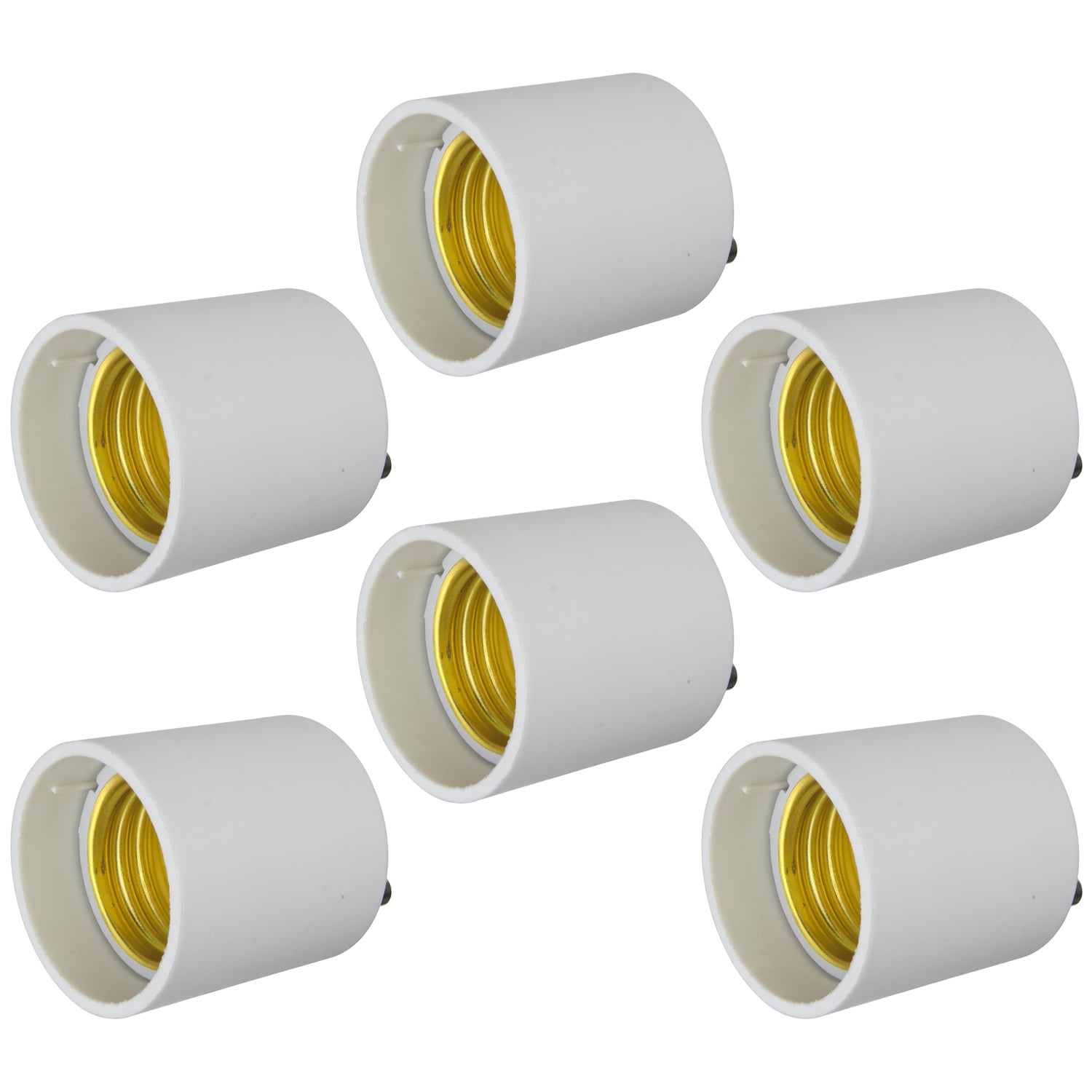6 Pack Sunlite E139 Medium (E26) Base To GU24 Adapter