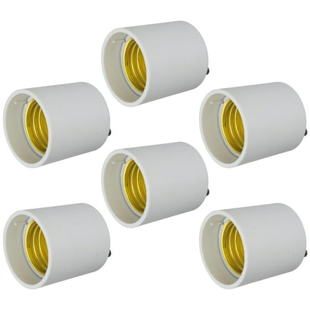 

6 Pack Sunlite E139 Medium (E26) Base To GU24 Adapter