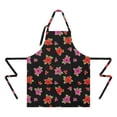 thumbnail image 2 of Pioneer Flower Floral Print Pattern Apron for Women and Men, Cotton Linen Waterproof with Pockets, Adjustable, 33x27 Inch for Kitchen, Gardening, BBQ, Salon, 2 of 6