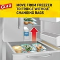 thumbnail image 5 of Glad Food Storage and Freezer 2 in 1 Zipper Bags - Gallon Size - 36 Count, 5 of 7