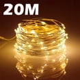 thumbnail image 1 of Guirnalda de luces LED USB con alambre de cobre de 20 m y 200 LED para exteriores, para decoración de árboles de Navidad, bodas y fiestas, 1 of 5