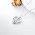 thumbnail image 6 of JKR Heart Initial Necklace 925 Sterling Silver Initial A-Z Letter Pendant Necklace Double Heart Jewelry Anniversary Birthday Gifts for Women Her Wife Girlfriend, 6 of 10