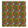 thumbnail image 3 of Ambesonne Orchids Shower Curtain, Palm Jungle Leaves Floral, 69"Wx75"L, Multicolor, 3 of 3