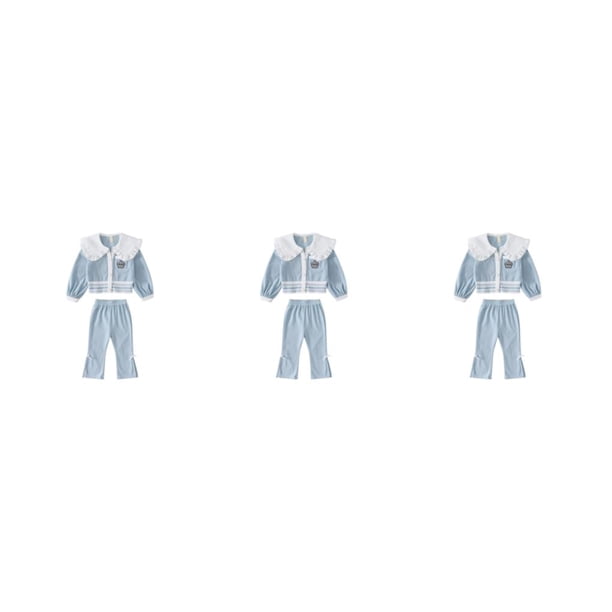 Guardurnaity Traje de primavera para niñas, ropa deportiva informal, ropa para niños, abrigos, cintura elástica, pantalones acampanados, Type1 NO1