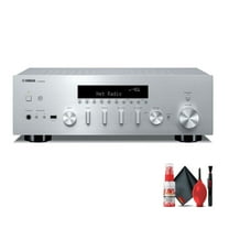 Yamaha R-N600A 2.1-Channel Network A/V Receiver with Streaming, Phono and Built-in DAC (Silver) Bundle With Cleaning kit